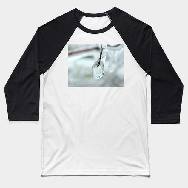 Icicle Drop Baseball T-Shirt by LaurieMinor